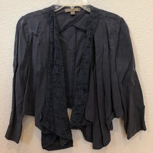 Blue 3/4 Sleeve Cardigan